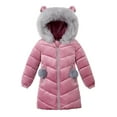 thumbnail image 2 of WOYY Tween Girls Velour Jacket Zip Up Winter Coat with Faux Fur Trim Hood, Sizes 11-12, 2 of 4