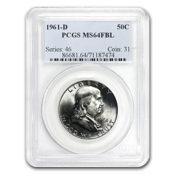 1961-D Franklin Half Dollar MS-64 PCGS (FBL)