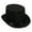 Black, variant on Grey Satin Sleek Top Hat, OSFM (1/Pkg)