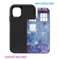 thumbnail image 2 of DistinctInk Custom SKIN / DECAL compatible with OtterBox Defender for iPhone 11 (6.1" Screen) - Fading TARDIS Outer Space Stars, 2 of 5