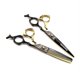 thumbnail image 4 of Juego de tijeras profesionales para cortar el cabello de 6 pulgadas con tijeras de entresacar para peluquería y barbería, acero 440C., 4 of 5