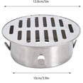 thumbnail image 3 of Stainless Steel Round Drain For Exterior Drains, Anti Blocking Design Anti Clogging Drain, Easy Installation With Clamp, Suitable For Outdoor Yard Use And Various Floor Applications (4 Variants), 3 of 5