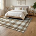 thumbnail image 3 of ODIKA 6'x9' Washable Area Rug Nursey Plaid Checkered Alternating Squares Neutral Farmhouse for Family Room, Living Room, Master Bedroom, Non-Slip, Easy Care, 3 of 7