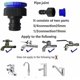 thumbnail image 3 of Tubo de manguera de jardín expandible, torcedura anti con pistola mágica de pulverización de agua de 7 funciones, 3 of 5
