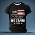thumbnail image 1 of 250 Anniversary Usa Shirt Mens Shirts Short Sleeve Vintage 250 Years American 1776-2026 250th Birthday Usa T-Shirt Big & Tall Casual Stylish America Pullover Activewear, 1 of 5