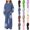 Blue, variant on Spazoro Girls Hooded Sweatshirt Outfit with Kangaroo Pocket, Warm Floral Print Long Sleeve Elastic Waist 2 Piece Activewear Set for Daily Casual Wear Blue Size 6-7