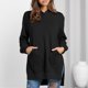 thumbnail image 2 of Womans Hoodies Soft Breathable Pure Color Casual Loose Style Women Pullover Hoodie for Women Party Travel, 2 of 5