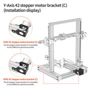 3D Printer Accessories Y Axis Nema 17 42 Stepper Motor Mount Metal Bracket Mounting Holder Support Applicable to 2040 4040 Euro Standard V Slot Aluminum Profile