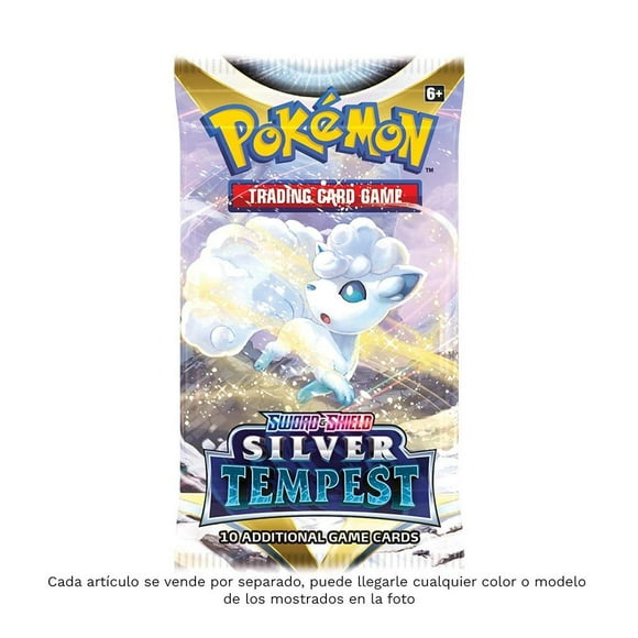 Tarjeta Coleccionable Pokémon Trading Card Game Silver Tempest Booster Pack Varios Modelos 6.8 pulgadas