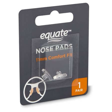 Equate Clear 11mm Comfort Fit Silicone Nose Pads, 1 Pair