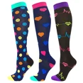 thumbnail image 1 of 3 Paires Nouvelles Chaussettes de Compression Hommes Femmes Bas Genou 20-30mmHg Œdème Diabète Varices Chaussettes de Compression Infirmière Course, 1 of 6