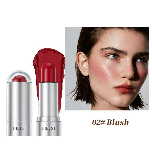 FcBaudy Blush for Cheeks, Rose Powder Blush Blush Stick-in-1 Blush And Lip Makeup Stick Multi Functional Lazy Eye Powder Blusher A canmake
