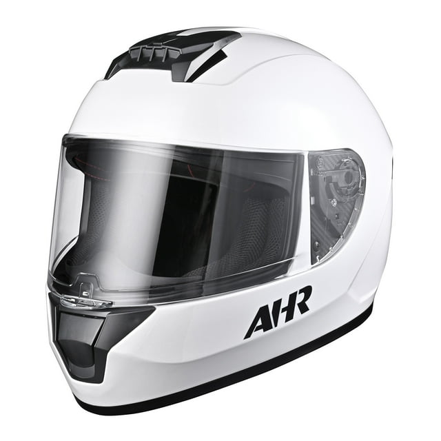AHR Casque Intégral de Moto RUN-F3 pour Adulte à Pois, Léger, Vélo de Rue, Tourisme, Course, TG