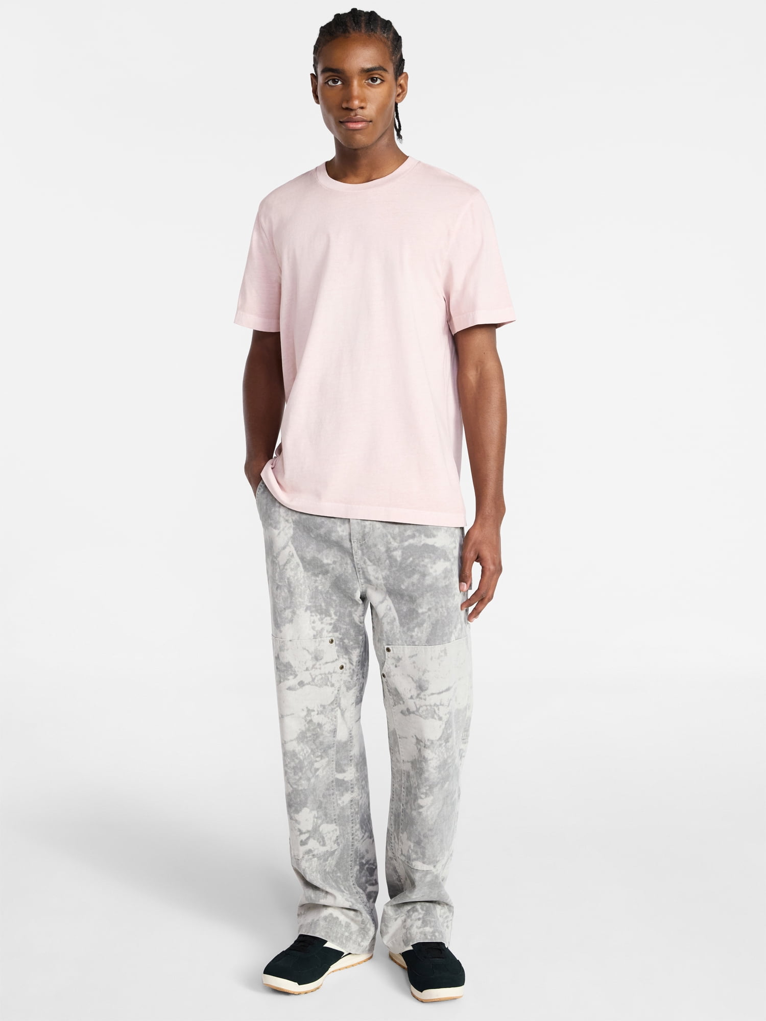 No Boundaries Standard Fit Cotton Tee with Short Sleeves, Men's and Big Men's XS-5XL