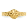 thumbnail image 4 of 14K Yellow Gold Diamond Cut Sand Dollar Toe Ring, 4 of 4