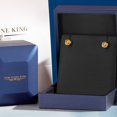 thumbnail image 5 of Gem Stone King 14K White Gold Yellow Citrine Stud Earrings for Women Men (0.90 Cttw, Gemstone Birthstone, Round 5MM), 5 of 6