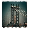 thumbnail image 3 of Ambesonne Landscape Shower Curtain, Buildings Cityscape, 69"Wx84"L, Teal, 3 of 5