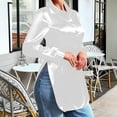 thumbnail image 2 of Sexlip Womens Patent Leather Zip Up Jacket Long Sleeve Design Waterproof Fabric Relaxed Silhouette for Night Out Looks White XXL, 2 of 7