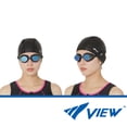 thumbnail image 2 of VIEW V-830ASA Kokochi SWIPE Anti-Fog Fitness Comfort Swim Goggles, Black/Blue Mirrored Lens, 2 of 6