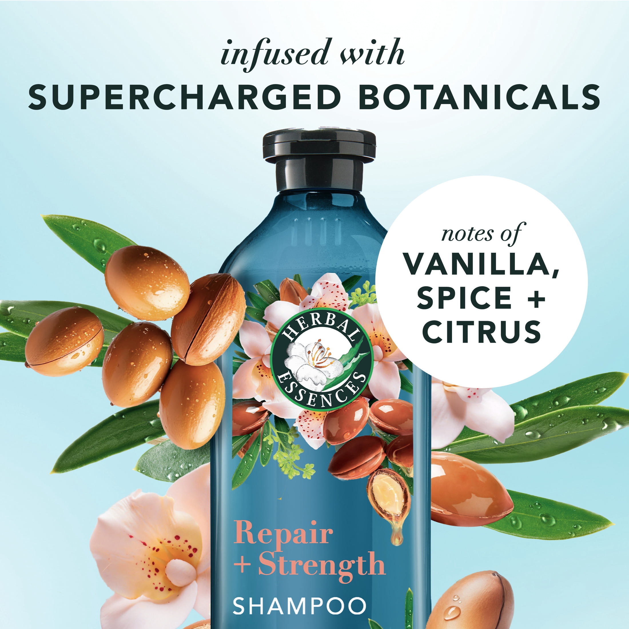 Herbal Essences Repair + Strength Argan Oil Shampoo, Paraben-Free, 13.5 fl oz