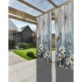 thumbnail image 3 of nqOlkjepod Outdoor Curtains for Patio Waterproof, Vintage Daisy Outdoor Privacy Panels Grommet, Farmhouse Flower Butterfly Wooden Blackout Outside Curtains for Porch/Cabana/Pergola 54"x108", 1 Panel, 3 of 8