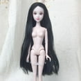 thumbnail image 2 of 1/6 cabeza de muñeca articuda esculpir y piezas de cuerpo de pelo rgo negro para Kurhn para M accesorio de cuerpo de repuesto Zulema Cabeza de muñeca esculpir el cabello, 2 of 8
