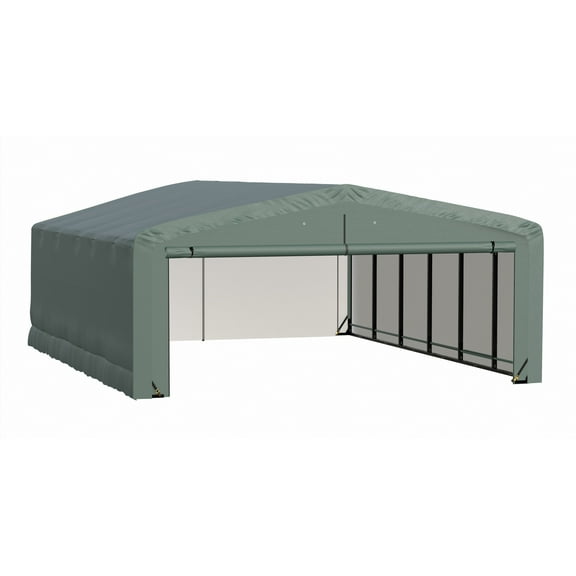 Sheltertube Wind And Snow-Load Rated Garage, 20X27X10 Green
