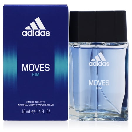 Adidas Moves for Him Eau de Toilette Spray for Men, 1.7 fl oz, Long Lasting, Sporty Fragrance