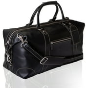Viosi 22 Inch Full Grain Leather Duffel Travel Bag Sports Gym Bag Weekender Overnight Luggage