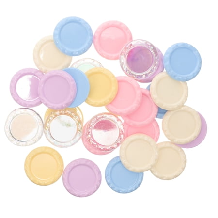MLINS 30 Pieces Mini Flatback Round Charms for Phone Cases Hairpins Scrapbooking Colored Craft Decorations