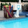 thumbnail image 4 of Essentially Yours Rolling Pool Noodle Storage Organizer Bin, Standard Noodle Holder, (25.4" W x 26" L x 40.5" H), Brown Style 510643, 4 of 9