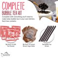 thumbnail image 2 of acdanc  Bubble Tea Complete Set with Real Boba Pearls, Best DIY Boba / Bubble Tea Kit, Ready In 45 Seconds, 5 Packs Milk Tea Powder + 5 Packs Brown Sugar Tapioca Pearls + 5 Bubble tea Straws, Original, 2 of 6