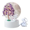 thumbnail image 1 of Natural Gemstone Tree Rabbit Night Light Handmade Home LED Table Lamp Strength Ornament Special Christmas Ornament Sparkly Ornament Sparkly Christmas Ornament Son Christmas Ornament Snowflake Ornament, 1 of 3
