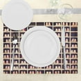 thumbnail image 3 of Ambesonne Bowling Party Place Mats Set of 4, Shoes in Racks, Standard Size, Pale Yellow Red Black, 3 of 6