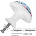 thumbnail image 2 of 4 Pcs Flamingo Knobs for Kitchen Cabinet Cupboard Dresser Bookcase Drawer Pulls Handles Round Home Decor, 2 of 5