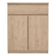 thumbnail image 1 of Pemberly Row Engineered Wood Brown Jackson Hickory 1-Drawer 31.65"W Dresser, 1 of 11