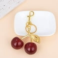 thumbnail image 5 of Cherry Bag Charm Keychain - Cute 3D Red Cherry Purse Handbags Key Chain - Sweet Fruit Charm Gift for Women, 5 of 9