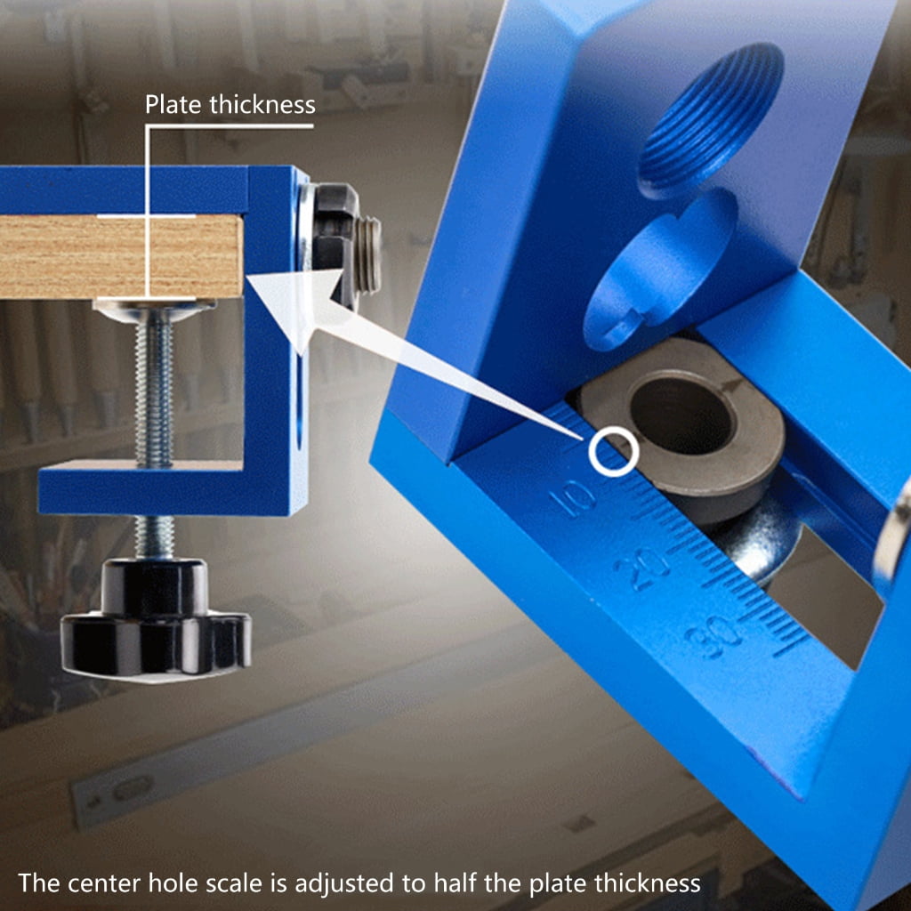 3 In 1 Dowel Jig Set,8/10/15mm Drill Template Dowel Hole Guide for Woodworking Straight Holes,Adjustable Doweling Jig