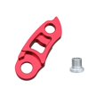 thumbnail image 1 of Mtb Bike Rear Derailleur Link Hanger Extender Frame Tail Hook Extension Ciclismo Bicicleta Bicicleta Volante Adaptador Aleación de aluminio (2 piezas, negro + rojo), 1 of 2
