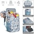 thumbnail image 5 of Garden Floral Print Backpack Cooler - 20L High Capacity, Multiple Pockets for Organization, Perfect for Picnics, 5 of 5