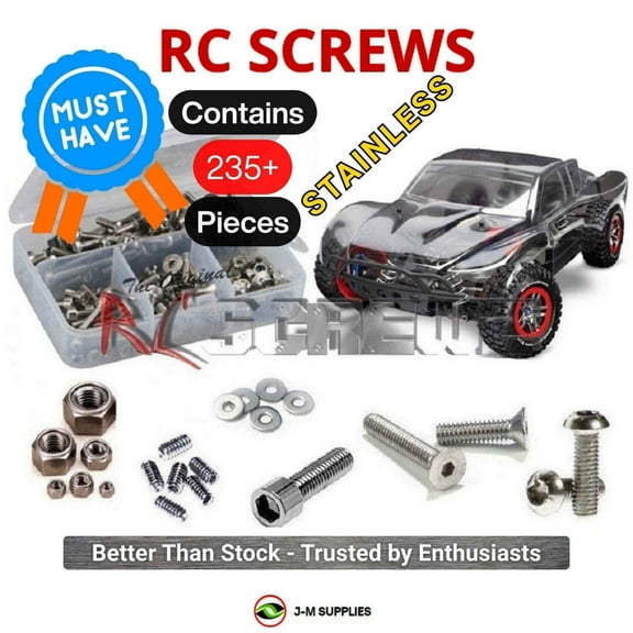 RCScrewZ Stainless Screw Kit tra051 for Traxxas Slash 4x4 LCG/Platinum SC Truck (68086-3/6804) | SET