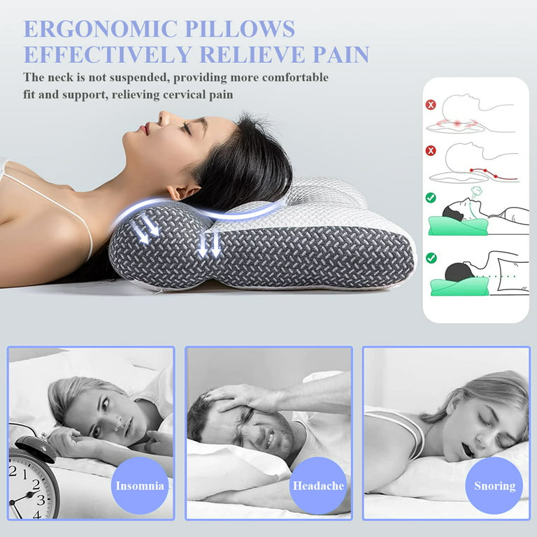 Elviros Contour Orthopedic 3-in-1 Ergonomic Roll Traction Pillow Gray