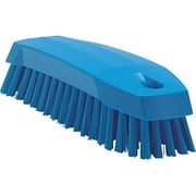 Vikan 35873 Hand-Held Scrub Brush, Polypropylene, Polyester Bristle, 7", Blue