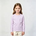 thumbnail image 2 of Girls Long Sleeve T Shirt Kids Crew Neck Basic Tee Regular Fit School Fall Winter Layering Casual Top, 2 of 5