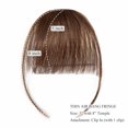 thumbnail image 3 of Benehair Thin Air Bangs Fringe Clip In 100% Real Remy Human Hair Extensions Hiarpiece Invisible Front Hair Piece Women Brown 2 Clips, 3 of 6