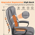 thumbnail image 6 of Waleaf Home Office Chair, 8Hours Heavy Duty Design, Ergonomic High Back Cushion Lumbar Back Support, Computer Desk Chair, Big and Tall Chair, Adjustable Executive Leather Chair With Arms, 6 of 9