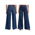 thumbnail image 2 of Female Wide Leg Jeans Baggy Jeans Mid Waist Stretch Boyfriend Denim Pants Vintage Trousers with Pocket S, 2 of 8