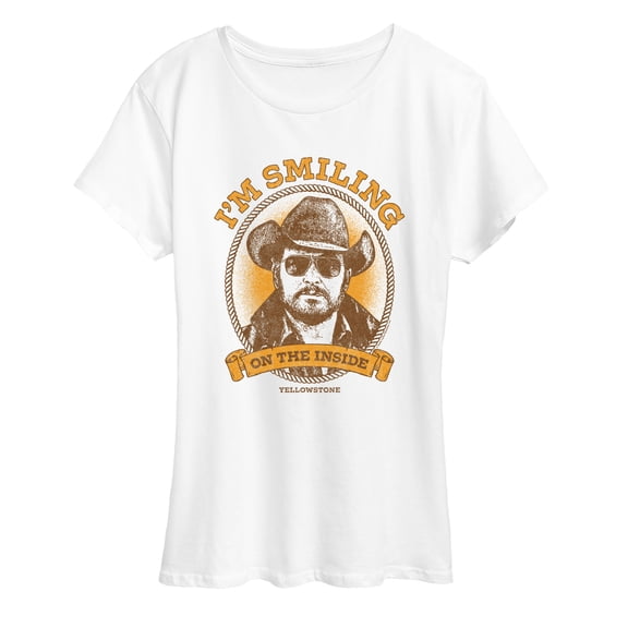 Yellowstone - Rip Smiling Inside - Women's Short Sleeve Graphic T-Shirt