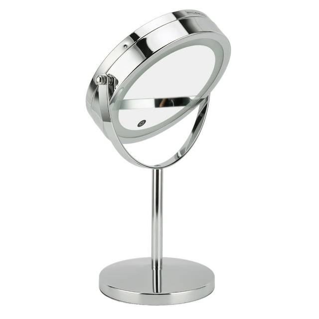 Espejo de maquillaje led, control de pantalla tálil de luz fría 1x 7x aumento espejo de maquillaje portátil para regalos en cumpeados día de San Valentín Aniversario de la