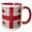 Red/White, variant on 3drose, National Flag of Georgia Painted onto a Brick Wall Georgian, 15oz Two-tone Red Mug
